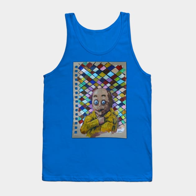 Half Man Half Duck | DuckMan Yellow Raincoat Goblin | Lowbrow Pop Surreal Art | Horror Masterpiece | Original Oil Painting By Tyler Tilley (tiger picasso) Tank Top by Tiger Picasso